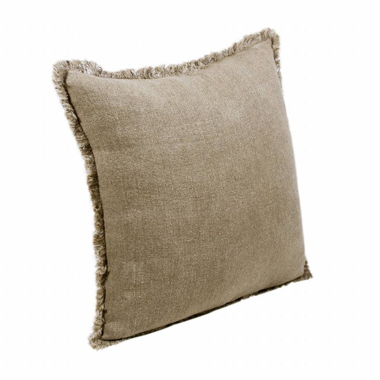 Dakota Fields Housse et insert de coussin carré en lin Chaquille